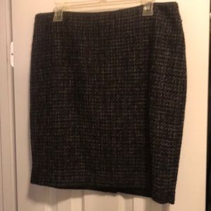 Black purple and grey twill skirt